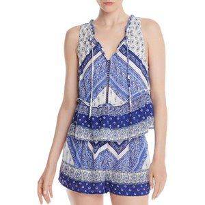 Aqua Womens High Rise Paisley Print Casual beach Shorts Atlantic - Size S